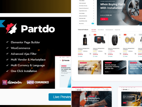 Get Partdo Auto Parts and Tools Shop WooCommerce Theme at an Affordable Price