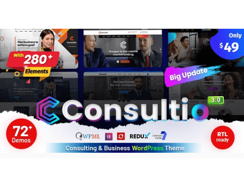 Get Consultio Consulting Corporate WordPress Theme Cheap Price