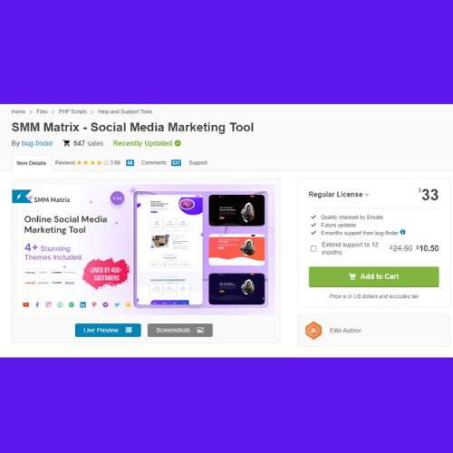 SMM Matrix Social Media Marketing Tool Cheap Price