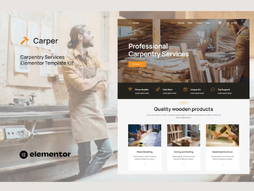 Carper - Carpenter & Craftman Elementor Template Kit