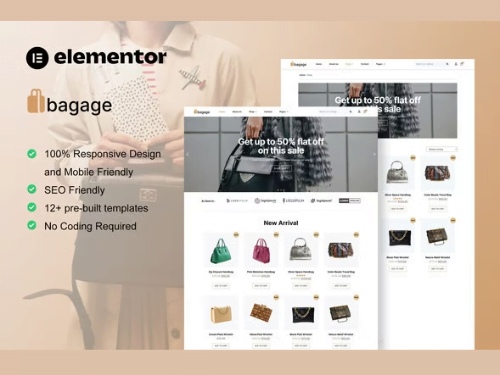 Buy Bagage - Woocommerce Bag Store Elementor Pro Template Kit by moxcreative on ThemeForest. Bagage is Elementor Template Kit for bag store website. This template kit will help you to create any website