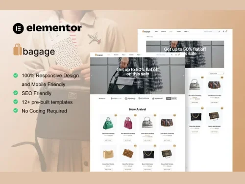Buy Bagage - Woocommerce Bag Store Elementor Pro Template Kit by moxcreative on ThemeForest. Bagage is Elementor Template Kit for bag store website. This template kit will help you to create any website